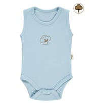 Civil Baby Organik Pamuklu 0-18 Ay Çıtçıtlı Badi - Mavi