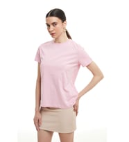Quzu Kadın Kısa Kol Basic Tişört - 23Y180035 (Pembe)