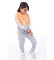 Toontoy Kız Çocuk Baskılı Eşofman Takım (Oranj)