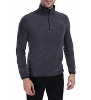 Ghassy Co. Erkek Yarım Fermuarlı Polar 9 Renk (Füme)