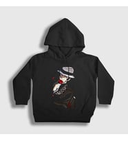 Presmono Unisex Çocuk Beyaz Muzan Kibutsuji Anime Demon Slayer Kimetsu No Yaiba Kapüşonlu Sweatshirt 308711tt (Siyah)