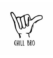 Chill Bro Araba Sticker siyah 14x15 CM (Siyah)