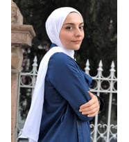 Fin Scarf Penye Şal 60 x 190 Cm (Beyaz)