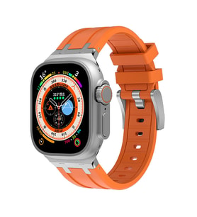Apple Watch Ultra 49mm Zore KRD-89 Silikon Kordon (Turuncu)