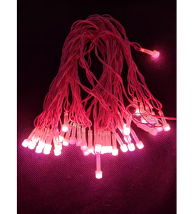 10 Metre Led Işık 220Volt Dekor Ledi - Yılbaşı ağacı ledi - Sabit Yanabilen Büyük Ledli (Pembe)