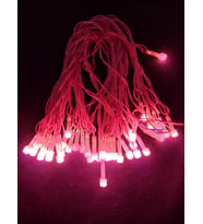 10 Metre Led Işık 220Volt Dekor Ledi - Yılbaşı ağacı ledi - Sabit Yanabilen Büyük Ledli (Pembe)