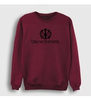 Presmono Unisex Beyaz Logo Dream Theater Sweatshirt 144079tt (Bordo)