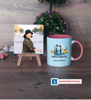 Temizlik Görevlisi Fotoğraflı Dekoratif Taş, Kupa Bardak Beyaz Hediye (Model 6)