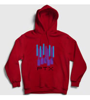 Presmono Unisex Gri Ptx Pentatonix Kapüşonlu Sweatshirt 75417tt (Kırmızı)