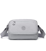 Smart Bags Postacı Kadın Çantası Krinkıl Kumaş 3166 (Gri)