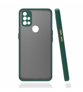 One Plus Nord N10 5G Kılıf Kamera Korumalı Mat Kapak (Koyu Yeşil)
