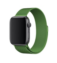 Uyumlu Model Apple Watch 42mm 44mm 45mm 49mm Kordon Milano Loop Metal Kordon 1/2/3/4/5/6/se/7 (Yeşil)