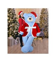 200 Cm Sevimli Noel Baba Ayıcığı (Mavi)