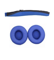 Beats Solo 2 Wireless Solo 3 Uyumlu Kafa Bandı ve Kulaklık Pedi Seti (Mavi)