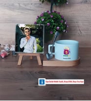 Ekonomist Fotoğraflı Dekoratif Taş, Kupa Bardak Beyaz Hediye (Model 8)