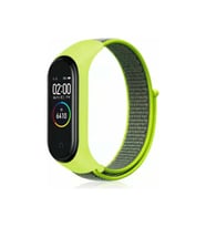 Xiaomi Mi Band 3/4/5/6 Uyumlu Akıllı Bileklik Hasır Kordon (saat Değildir) (Neon Yeşil)