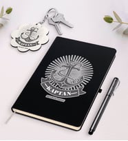 BK Gift Kişiye Özel Kaptan Beyaz Defter Kalem Ve Anahtarlık Hediye Seti-7 (Model 2)