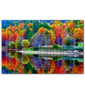 Cakapuzzle 21 Eylül Sonbahar Göl Görseli  Puzzle Yapboz MDF (Ahşap) (500 Parça)