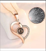 100 Dilde Seni Seviyorum Rose Gold - Gümüş Kolye (Rose)