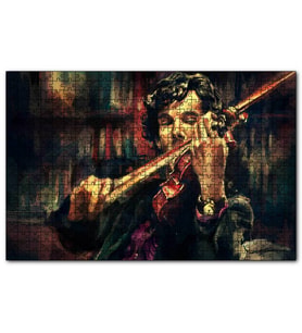 Cakapuzzle Sherlock Benedict Cumberbatch Keman  Puzzle Yapboz MDF (Ahşap) (255 Parça)