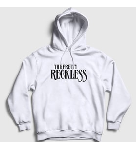 Presmono Unisex Beyaz Logo The Pretty Reckless Kapüşonlu Sweatshirt 383500tt (Beyaz)
