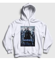Presmono Unisex Beyaz Cover Film The Matrix Kapüşonlu Sweatshirt 253760tt (Beyaz)