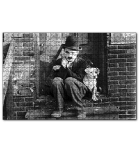 Cakapuzzle Charlie Chaplin Ve Sevimli Köpeği  Puzzle Yapboz MDF (Ahşap) (1000 Parça)
