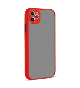 Uyumlu Model Apple iPhone 11 Pro Max Kılıf Kamera Korumalı Mat Kapak (Kırmızı)