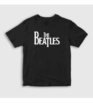 Presmono Unisex Çocuk Beyaz Logo The Beatles T-Shirt 114760tt (Siyah)