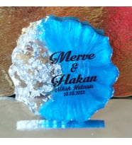 Epoksi Magnet Söz Nişan Nikah Kına Düğün Hediyeliği Kuran Hatırası Sünnet Mevlüt (Mavi)