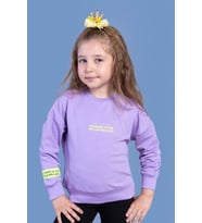 Toontoy Kız Çocuk Baskılı Sweatshirt (Lila)