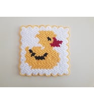 Banyo Çirkin Ördek Çocuk / Bebek El Örgüsü Lifi (Sarı)