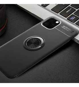 Apple iPhone 11 Pro Kılıf Zore Ravel Yüzülü Silikon Kılıf (Siyah)