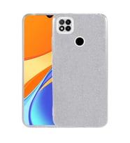 Xiaomi Redmi 9C Kılıf Simli Parlak Shining Kapak (Gümüş)