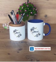İsme Özel Doğum Günü Hediyesi Kalemlik, Kupa Bardak T Kişiye Özel Hediye (Model 6)