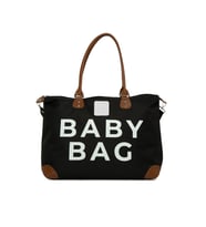 BAGMORİ Baby Bag Baskılı Garnili Anne Bebek Çantası (Siyah)
