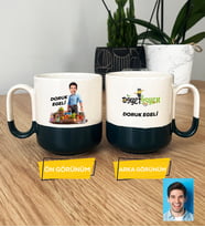 Kişiye Özel Karikatürlü Diyetisyen Pro Kupa Bardak Diyetisyenler Günü Hediyesi Erkek Diyetisyene Hediye (Siyah)