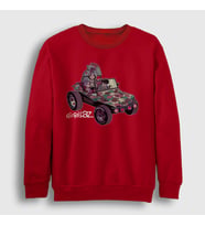 Presmono Unisex Beyaz Geep Gorillaz Sweatshirt 402603tt (Kırmızı)