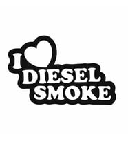I Love Diesel Smoke Araba Sticker siyah 15x10 CM (Siyah)