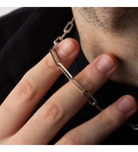 Unisex Svorka Gümüş Kolye (Rose)