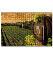 Cakapuzzle Beyaz Şarap Bağı  Puzzle Yapboz MDF (Ahşap) (255 Parça)