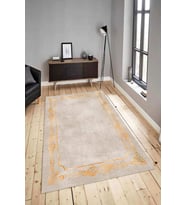 Dijital Baskılı Yıkanabilir Kaymaz Modern Renkli Salon Halısı Mutfak Halısı Yolluk ND-HY-1343 (Krem)