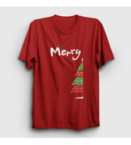 Presmono Unisex Beyaz Merry Christmas Funny Yılbaşı T-Shirt 364632tt (Kırmızı)