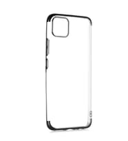 Realme C11 Kılıf Zore Dört Köşeli Lazer Silikon Kılıf (Siyah)