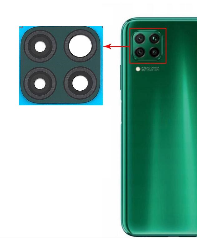 Huawei P40 Lite Uyumlu Kamera Lensi Camı JNY-L21A JNY-L01A JNY-L21B JNY-L22A JNY-L02A (Yeşil)