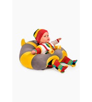TOKKO Bebek Bebe Yatmaz Oturma Destek Minderi - Bebek Koltuğu - Büyük Bebek Oturağı Bebeyatmaz (Gri - Sarı)