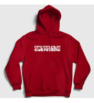 Presmono Unisex Gri Scorpions Kapüşonlu Sweatshirt 110060tt (Kırmızı)