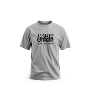 Kısa Kollu Filistin Arapça Ve İngilizce SadeYazısı Dijital Baskılı Unisex S - 2XL T300017 (Gri)