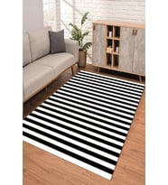 Dijital Kaymaz Taban Yıkanabilir Renkli Salon Halısı Mutfak Halısı Yolluk ND-SD-1095 (Siyah)