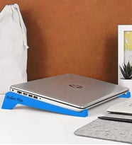 Kendin Tasarla Taşınabilir Ahşap Notebook Laptop Standı (Mavi)